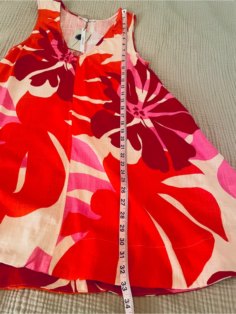NWT Anthropologie + Label of Love Linen Blend Swing Mini Dress. Small. Pockets! - Picture 4 of 7